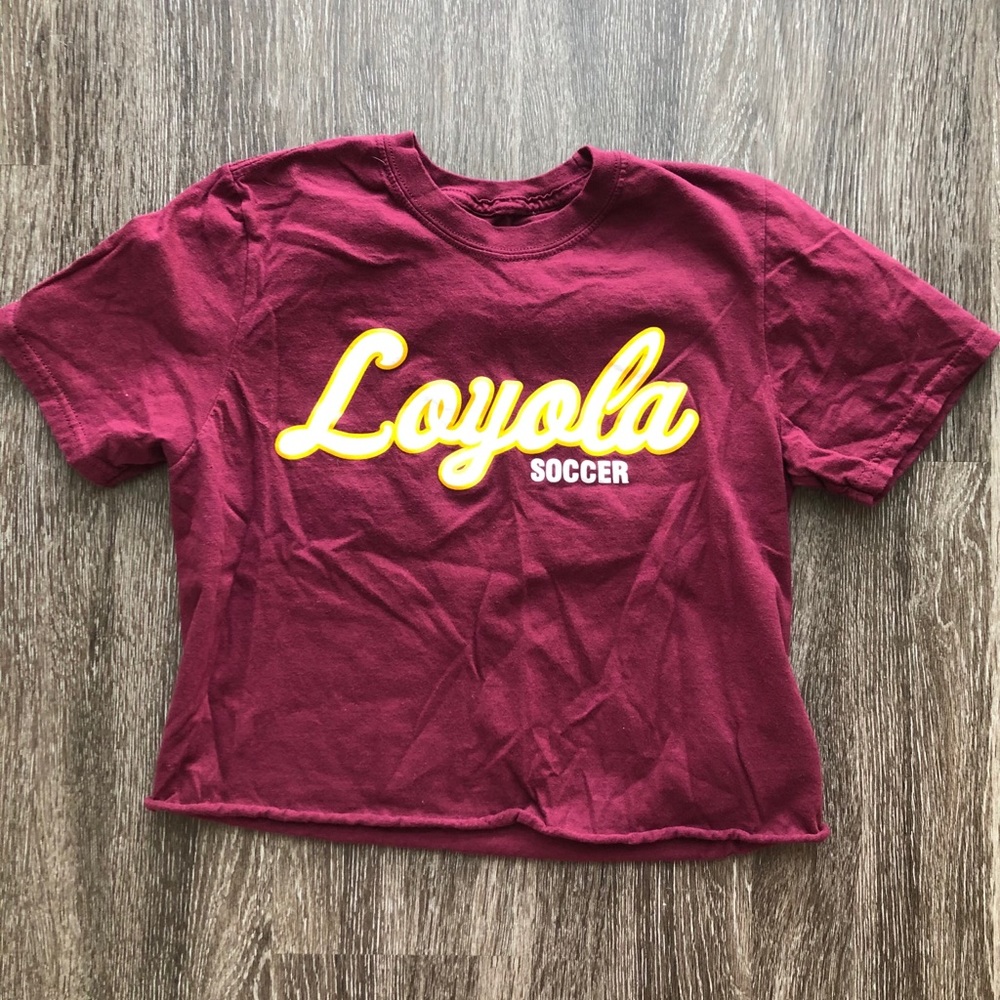 Cute Loyola Chicago Soccer Crop Top - Picture 1 of 2